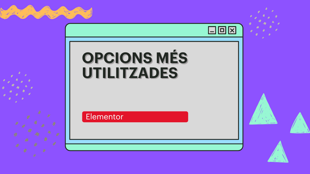 Most used options in Elementor